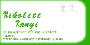 nikolett kanyi business card